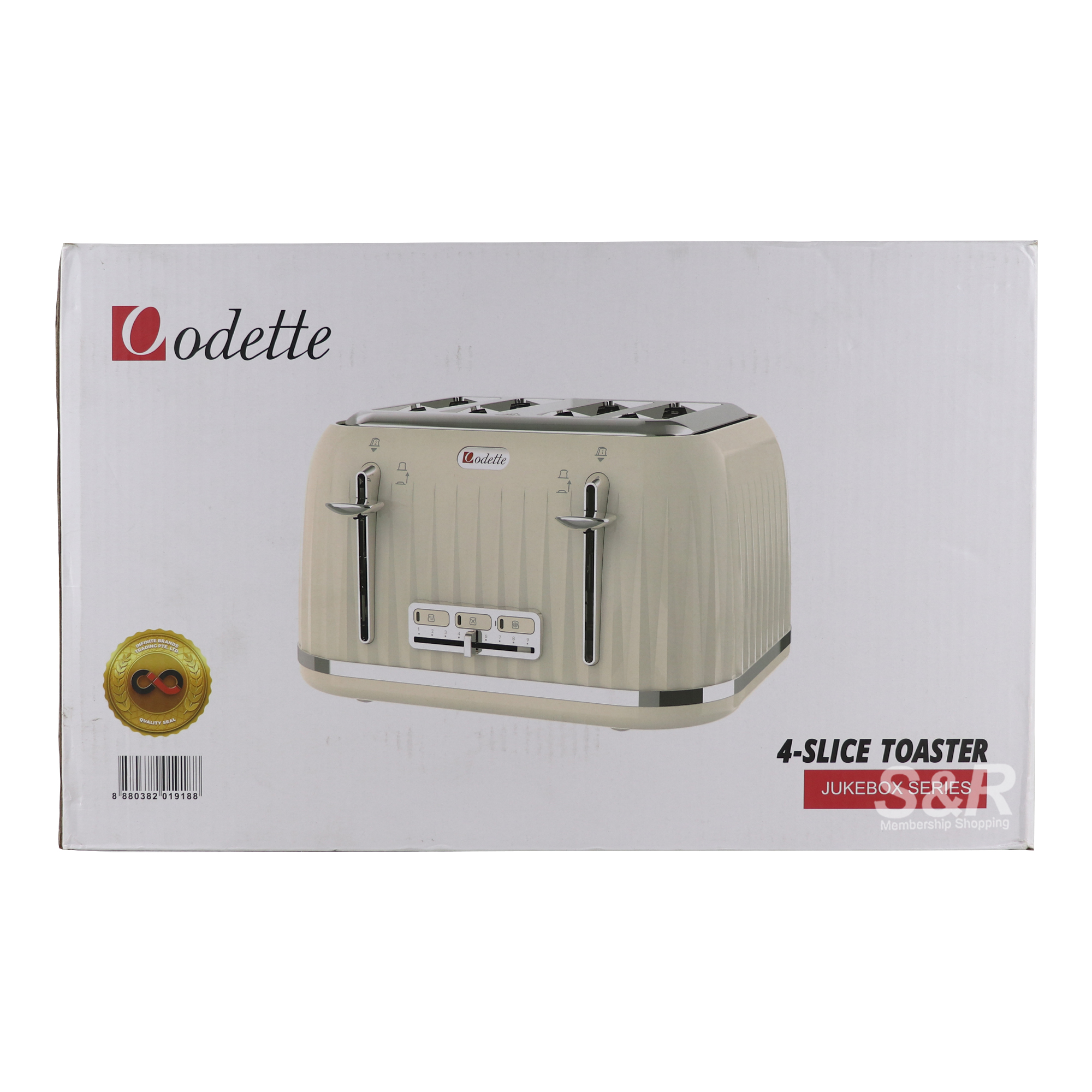 Odette 4 Slice Toaster T382D 1pc Odette 4 Slice Toaster T382D 1pc